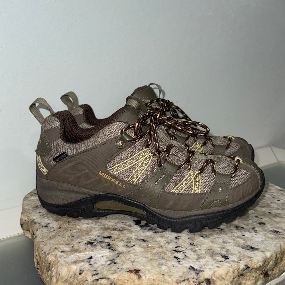 Merrell Siren Sport 2 Low Cut Brindle Olive Waterproof Hiking Shoes Sneakers 6.5 - Picture 16 of 16